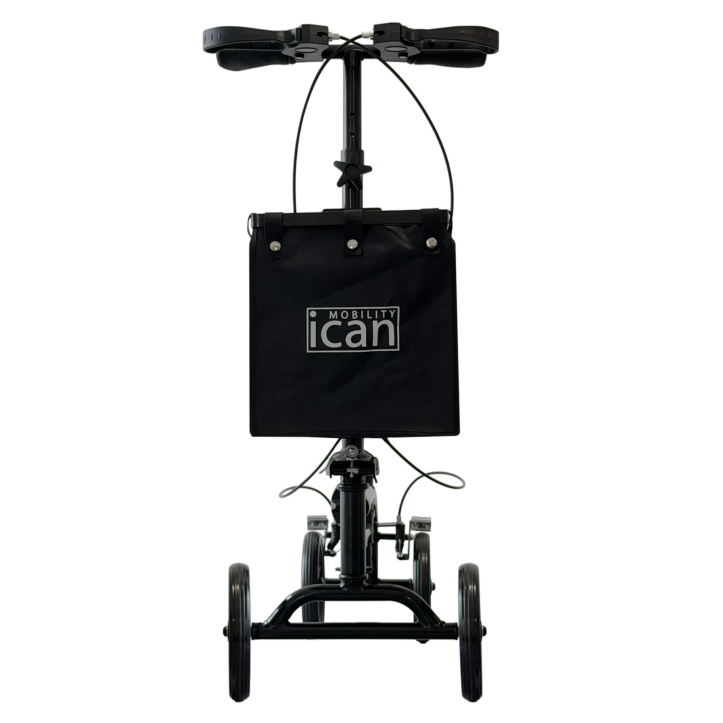 iCan Products R-45 Knee Walker with Adjustable Knee Pad, Hand Brake System & Storage Bag – Foldable Mobility Scooter Alternative for Foot & Ankle Injury Recovery
