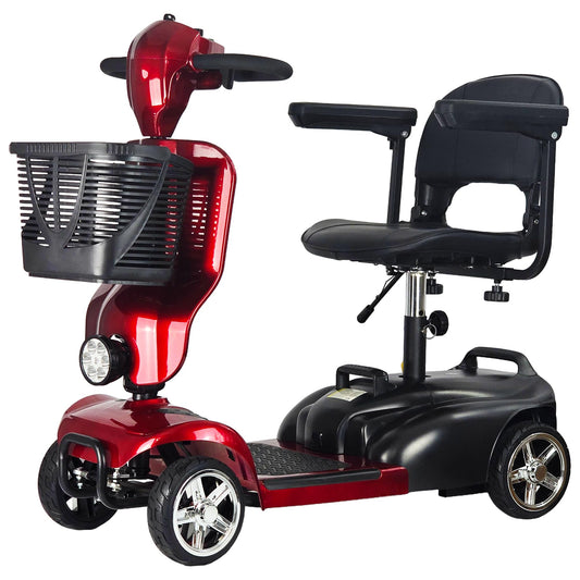 iCAN X-02 2026 Model Portable Mobility Scooter, 120 Kg Capacity, 12.5 Mile Long Range, Removable Battery, UK Regulated, LED Headlight, Removable Basket, CupHolder, Light Weight, Front Fairing
