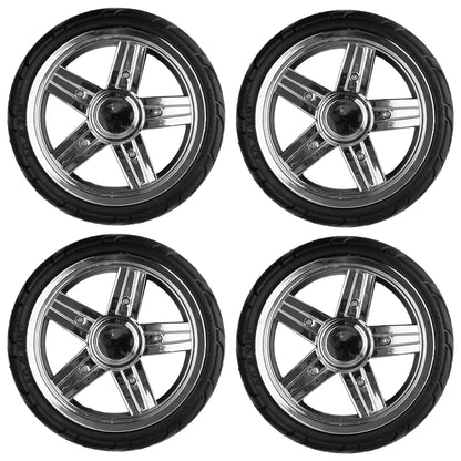 iCan X-02 Replacement Wheels – Set of 4 Wheels with Bearings – 2 Front & 2 Rear – Compatible with iCan Mobility X-02 Scooter – Rubber Tyres with Plastic Core