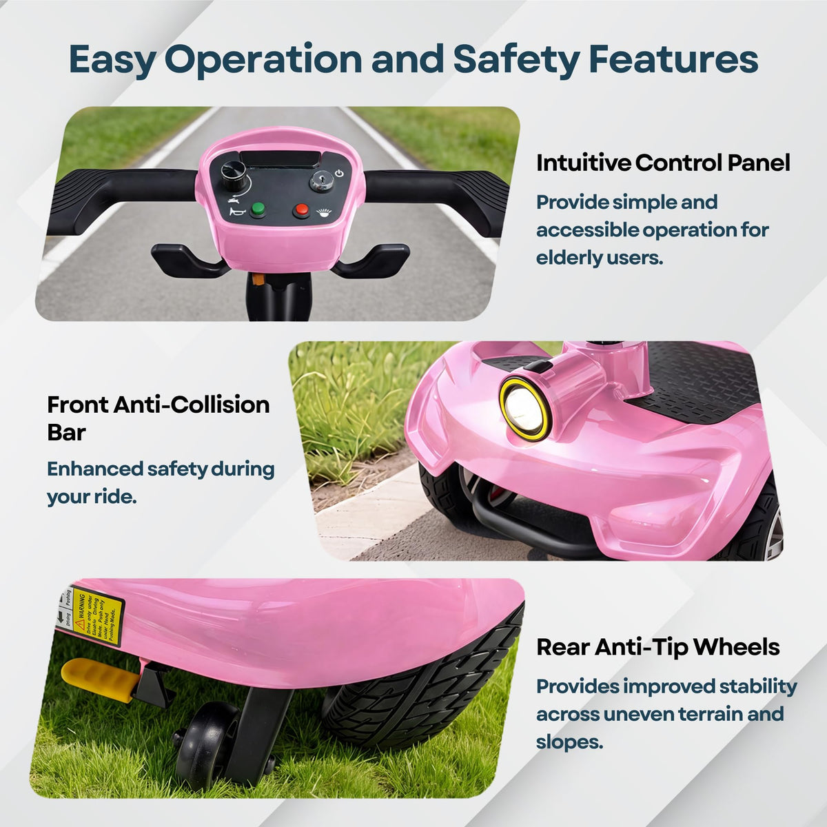iCAN X-17 Collapsible Folding Mobility Scooter 2026 Model, 10ah Removable Lithium Battery, 10 Miles Range, 17kg Lightweight, Dual Storage Bag, Compact Travel Scooter for Senior, UK Class 2 (Pink).