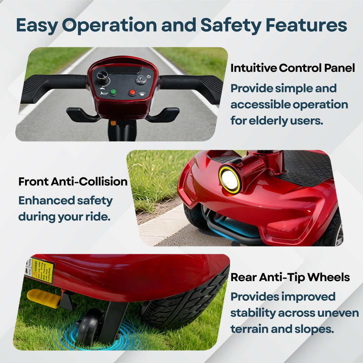 iCAN X-17 Collapsible Folding Mobility Scooter 2026 Model, 10ah Removable Lithium Battery, 10 Miles Range, 17kg Lightweight, Dual Storage Bag, Compact Travel Scooter for Senior, UK Class 2 (Red)